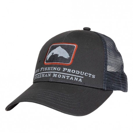 Gorra Simms Small Fit Trout Icon Trucker Carbon