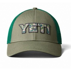 Gorra YETI Camo Logo Badge Low Pro Trucker Hat - oliva