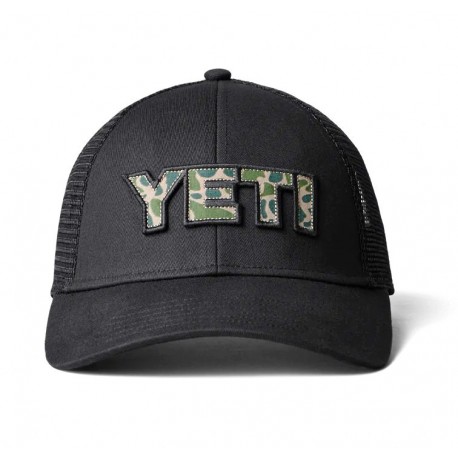 Gorra YETI Camo Logo Badge Low Pro Trucker Hat - Black