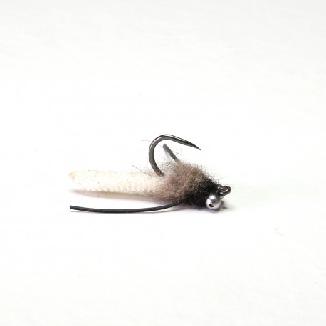 SC08 - Larva White Worm Streamer 