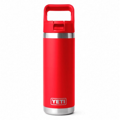 Botella Termo Yeti Rambler 18 Oz Bottle STRAW CAP (532ml) - Rescue Red