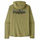 Camiseta Patagonia Cool Sun hoody - Caper Green Fitz Roy Trout
