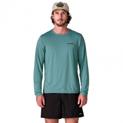 Camiseta solar patagonia L/S Cap Cool Sun Shirt- Fitz Roy Trout - Blue Sage