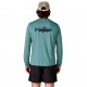 Camiseta solar patagonia L/S Cap Cool Sun Shirt- Fitz Roy Trout - Blue Sage