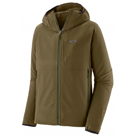 Regulador Patagonia R1 TechFace Fitz Roy Trout Hoody - Basic Green