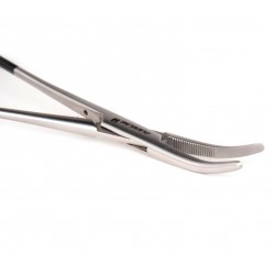 Forceps  Guideline - Curved 6" - Black/Silver