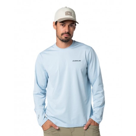 Camiseta Solar Guideline Sunwick Crewneck Tropical Blue