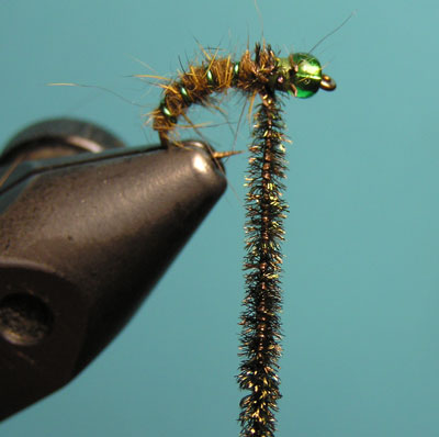 Montaje de una ninfa de cabeza verde